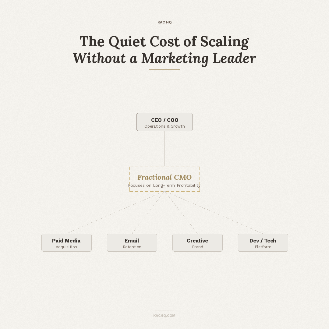 why every brand scaling to $10M annual needs to hire a fractional CMO