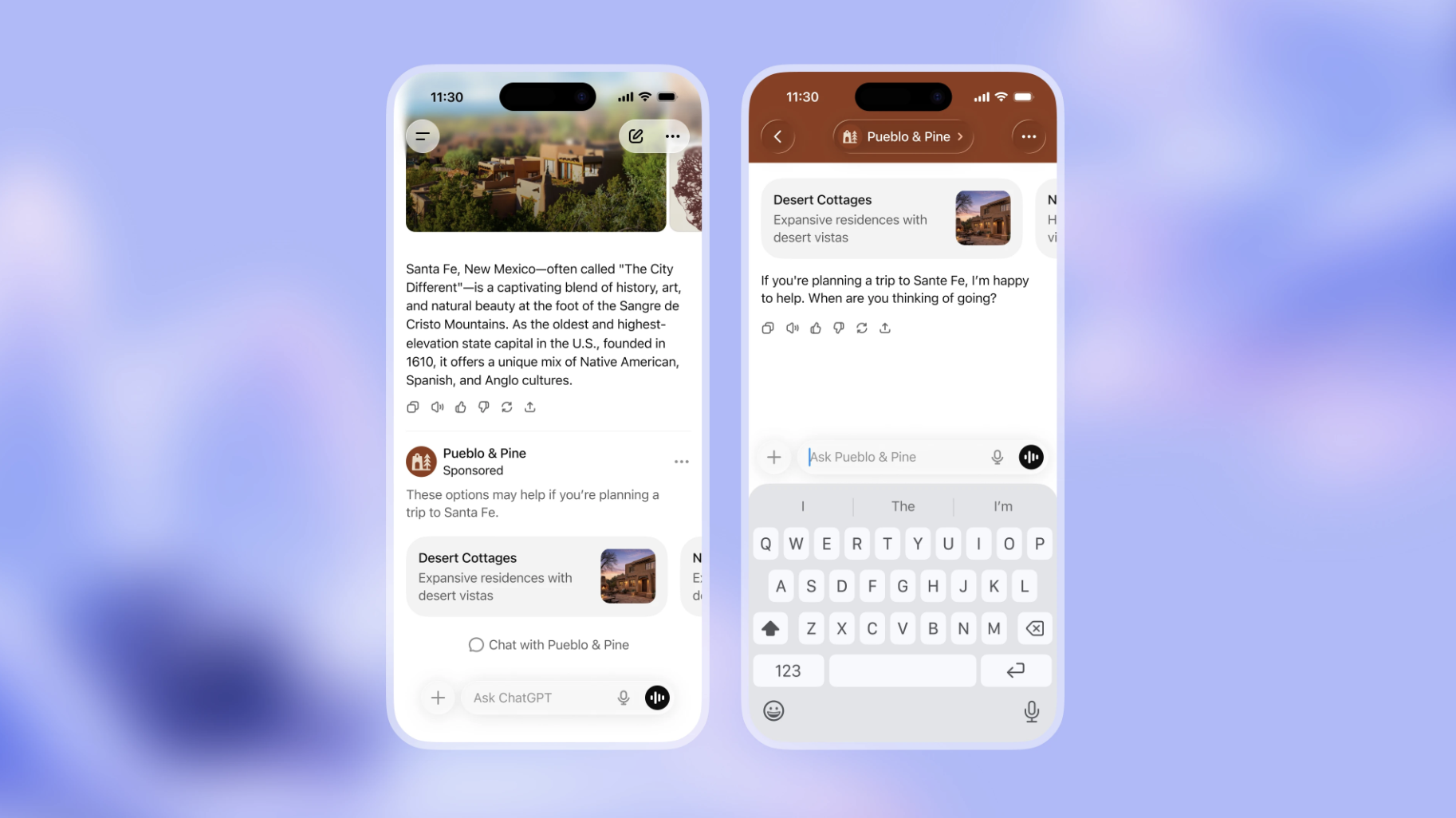 example of ads in chatgpt